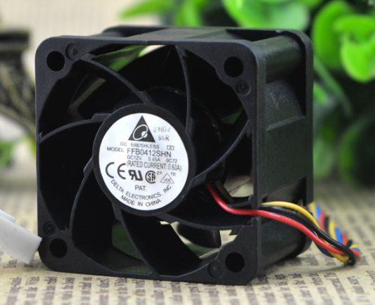 Original DELTA FFB0412SHN 4028 Cooling Fan 12V 0.6A 2wires FFB0412SHN 4028 Fans