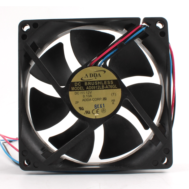 Original ADDA AD0912LB-A76GL Cooling Fan12V 0.13A 3wires AD0912LB-A76GL Fans